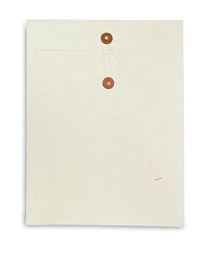 Funda para cartas de papel Lokta contra el desorden, 10 sobres de documentos de 10x13