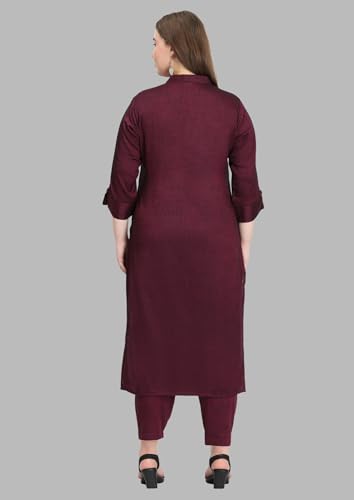 Image of SINDOORI Collar Kurta for Women Solid Colour S to 6XL Plus Size Kurta for Women