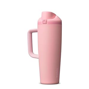 Owala FreeSip Tumbler Insulated Stainless Steel Water Bottle with Built-in Straw and Side Handle, For Travel, Work, School, and Sports, 30oz, BPA Free, Leak Proof, Rose Quartz