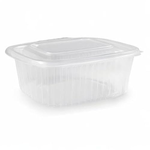 Miniatura 10 de Greenfya - 50 Tapers Para Comida Hermetico De Plástico Pp Reutilizables Con Tapa Bisagra. Apto Para Microondas, Congelador Y Lavavajillas. Tuppers Para Alimentos Calientes O Fríos 500ml
