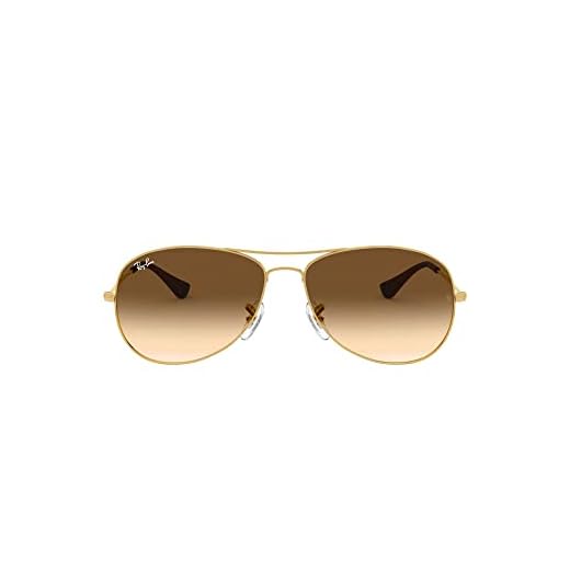 Óculos de sol Cockpit Aviator Ray-Ban Masculino RB3362, Dourado/Marrom Gradiente Transparente, 56 mm