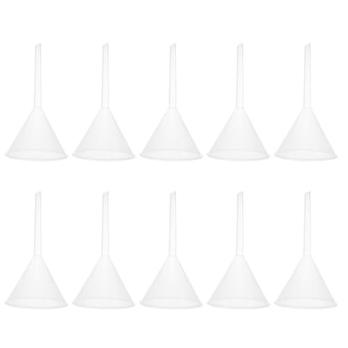 CIYODO 10pcs 90mm Funnel Instruments Kitchen Funnel Experiment Filling Funnel Liquid Funnel Experiment Funnel Laboratory Funnel Mini Powder Funnel Triangle Instrument Craft Funnel Plastic