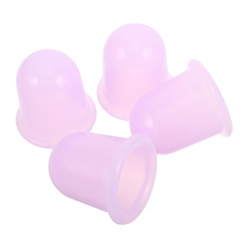 4 tazas de ventosa de silicona para terapia de ventosas, masaje de succión al vacío para alivio del cuello, espalda y cintura, herramienta de ventosas para uso doméstico y relajación muscular miniatura 1
