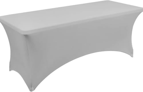 Nappe extensible gris clair 120x58cm lavable en machine pour table 4FT - 2