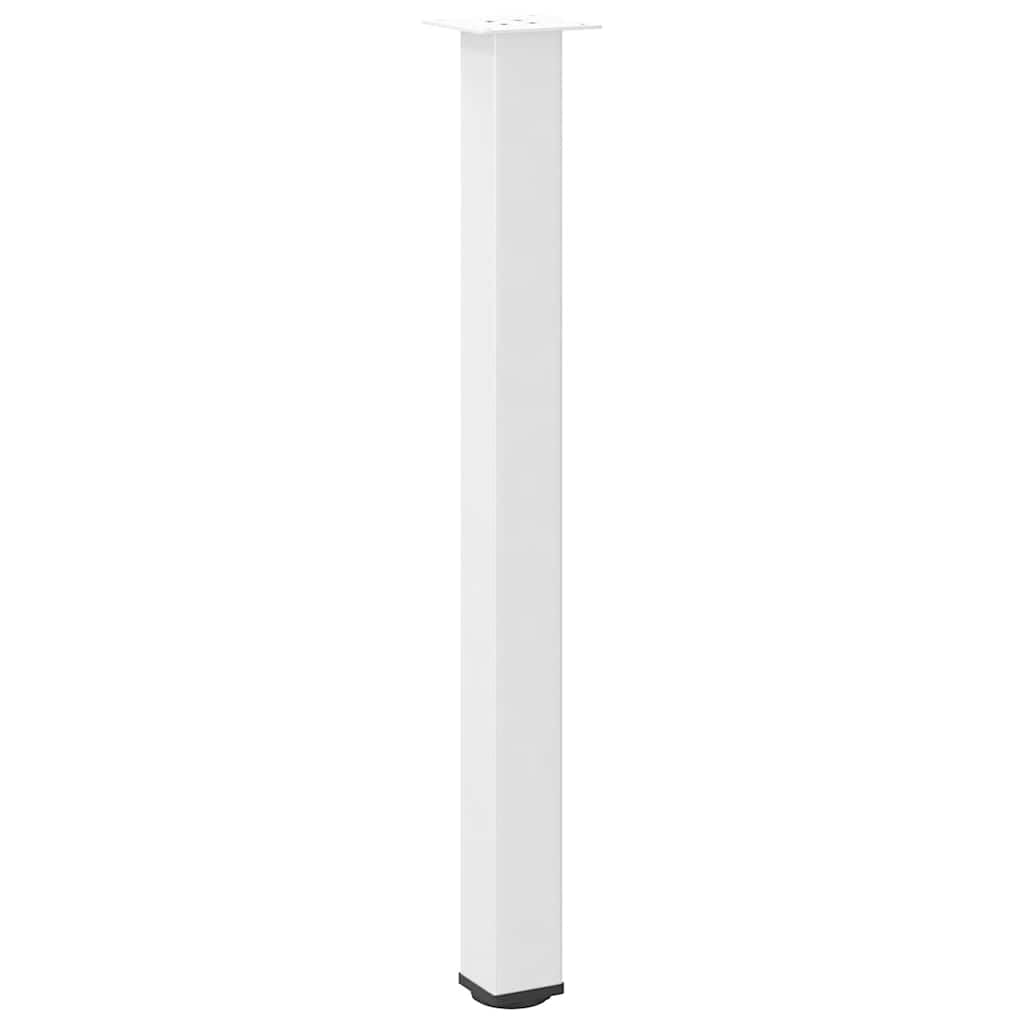 Juego de 4 patas para mesa de bar, color blanco, 100-102 cm, altura regulable, robustas patas de acero para mesas altas, mesas de bar y muebles de bricolaje, patas cuadradas para muebles con