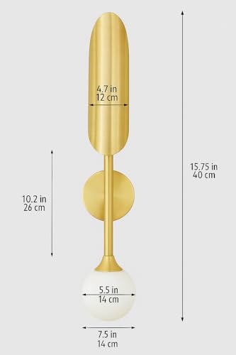 Image of blissbells Golden Leaf-Inspired LED Wall Light - Modern Decorative Sconce for Living Room, Bedroom & Hallways (Gold Leaf Sconce)