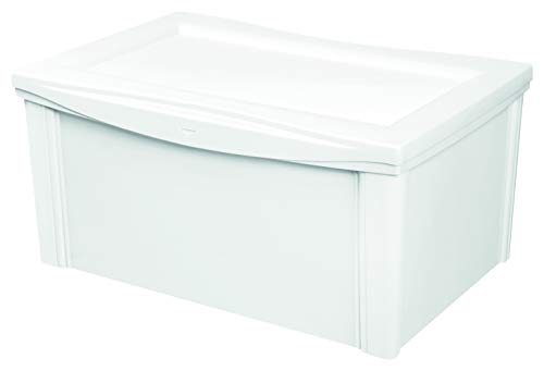 Ordene - Caixa Organizadora Plástica Larga de 65 Litros, Cor Branca, Linha Radical