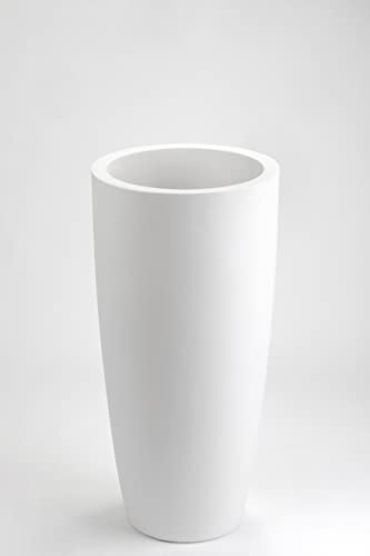 wonido Blumentopf/Pflanztopf, Höhe 90 cm, Ø 43 cm, weiß matt, 32 l Inhalt, aus Polypropylen