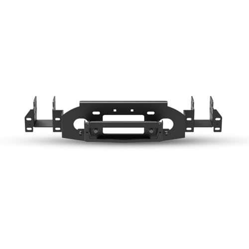 I1MOTOR Front Hidden Winch Plate for 2019-2024 Chevrolet Silverado 1500 [exclude Diesel & ZR2 & 2019 LD Model] with Flip-up Licence Plate Mounting Bracket, Black Hitch Mount Winch Plate