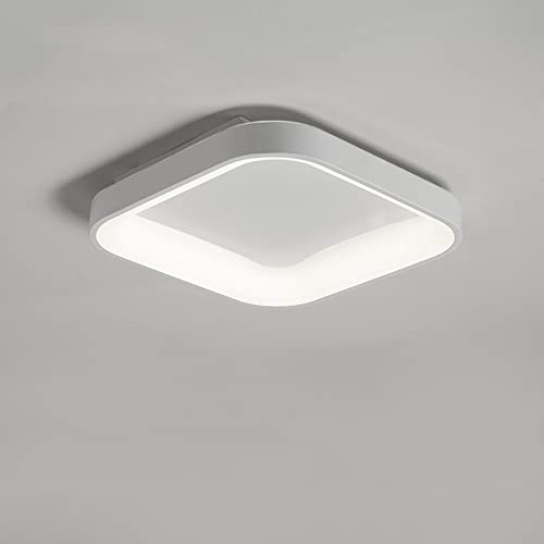 Lámpara de Techo LED 24W,Lámpara de Techo Cuadrada Minimalista Nórdica,Adecuada para Sala de Estar,Dormitorio,Oficina(Blanco,Luz Blanca,40 cm) Cover