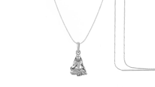 Chaîne médaillon Raghavendra Swamy cadeau spirituel en argent 925 pour homme et femme