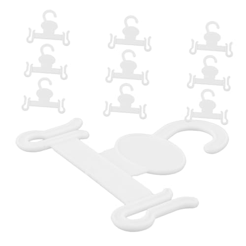 MUCKLILY 10pcs Plastic Shoes Hanger Space Saving Organizer for Slippers Sneakers Double Hook Design Minimalist Aesthetic for Home Storage
