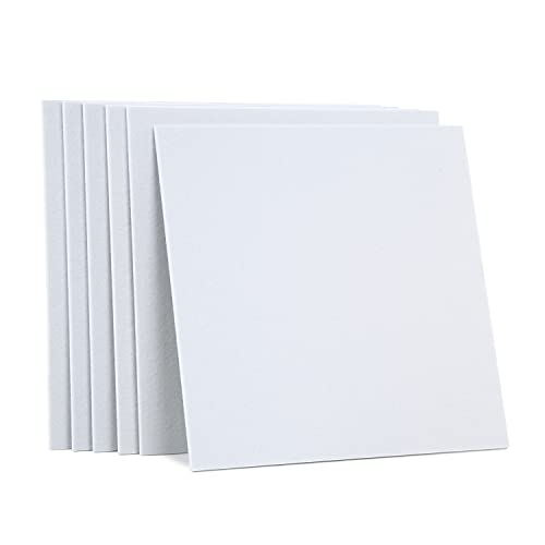 YYT 吸音ボード 硬質吸音フェルトボード 吸音パネル 壁と床兼用 縦60cm×横60cm×厚さ0.9cm 6枚 ホワイト