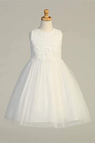 Ivory Flower Girl Dresses for Wedding Toddler - Ivory Lace Baptism Dress - Lace Flower Girl Dress Rustic Vestidos Niñas Boda4