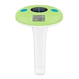 Solar Pool Thermometer Schwimmend, Kabellos Schwimmendes Pool Thermometer, IPX7 Wasserdicht, 2 In 1...