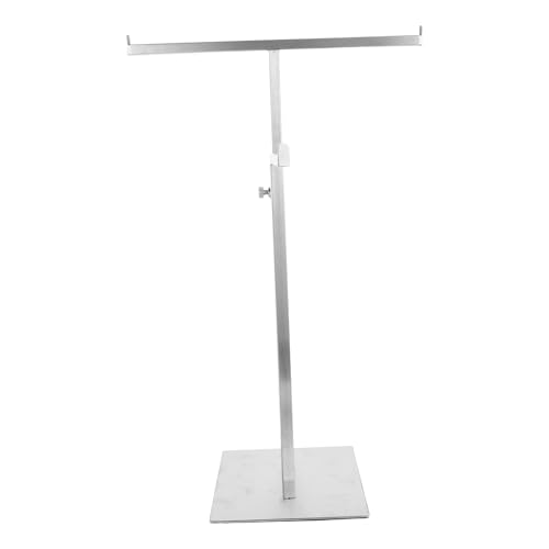 INOOMP Perchero de Acero Inoxidable para Bolsos y Soporte Ajustable Multifuncional en Forma de T, Exhibidor Versátil para Tiendas y Boutiques