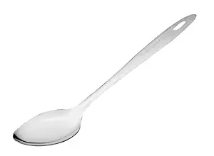 SignoraWare Kitchen Tools Stainless Steel (Food Grade) Heavy Gauge (1.5 MM) Prima Solid Pan Spoon No.4 (Serving Spoon) Chamcha for Serving Rice/Pasta/Subzi (Size 27.2 cm)