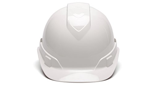 Pyramex Ridgeline Cap Style Hard Hat, Vented, 4-Point Ratchet Suspension, White