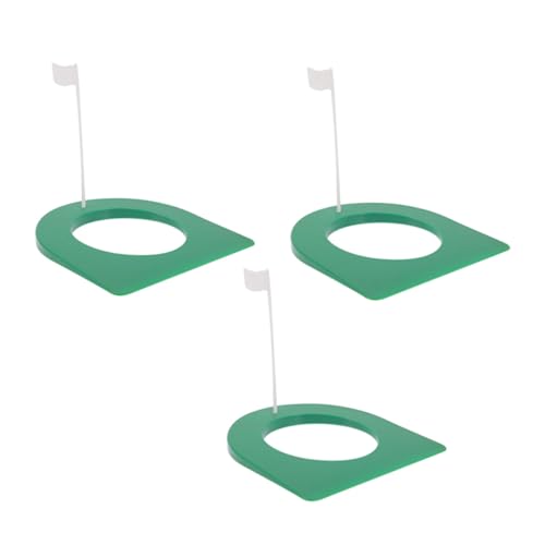 NOLITOY 3個 高耐久プラスチック製ゴルフパター練習器具 屋内外対応 軽量携帯型 多用途トレーニングカップ ゴルフゲーム補助 アクセサリー