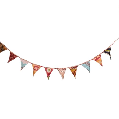 Creative Co-Op Vintage Kantha Quilt Garland