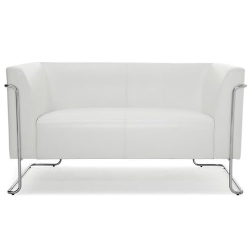 hjh OFFICE Canapé Lounge Curacao Similicuir Blanc