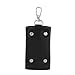 APLVFFZH Fashion Leather Key Pack Key Chain Key Holder Key Hook Waist Padlock Bag, Black, 10×6×2cm