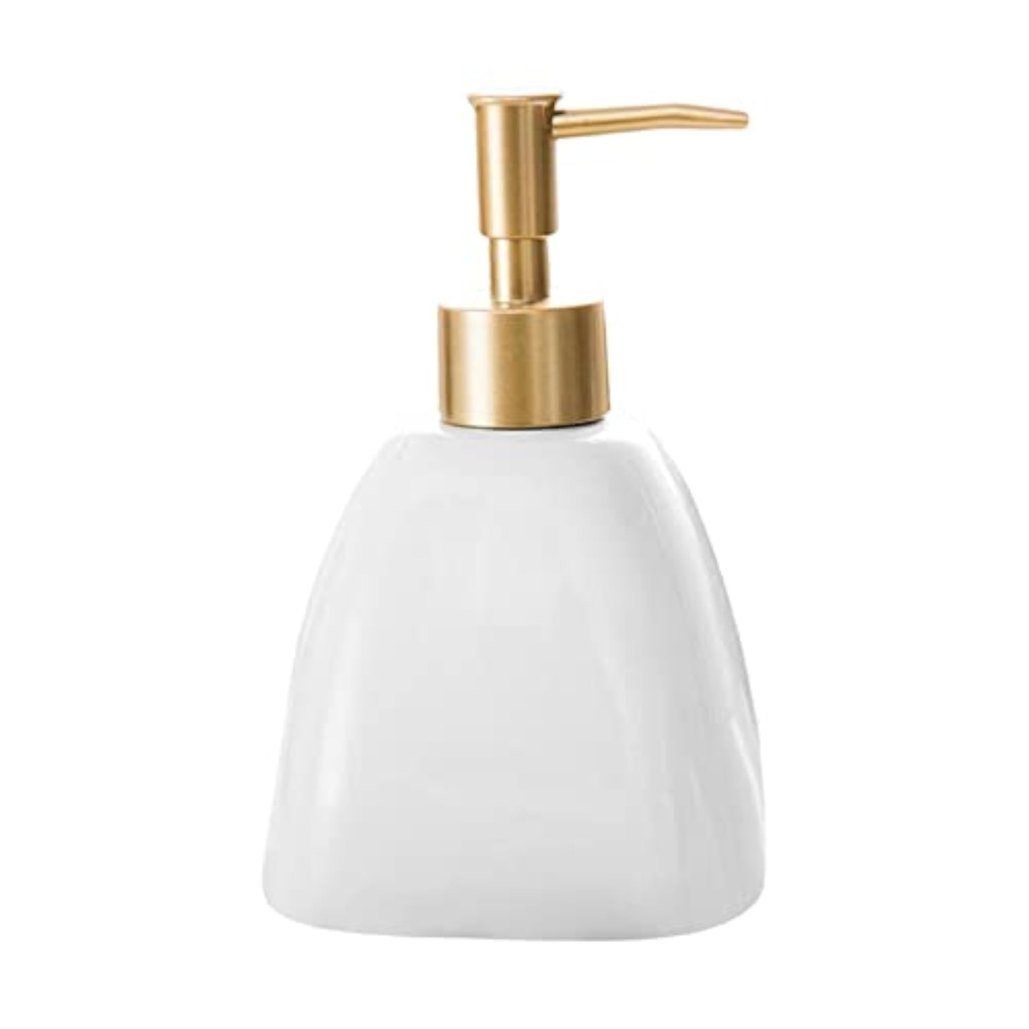 Refillable Pump Bottle for Liquid Soap Dispenser, White