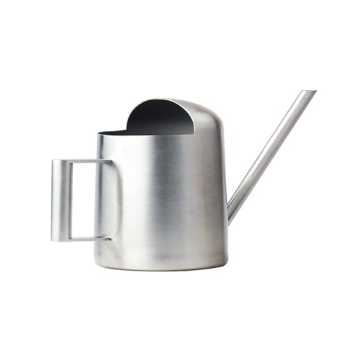 Regadera de metal, regadera para plantas, con boquilla larga y mango, herramientas de jardín, para exteriores, interiores