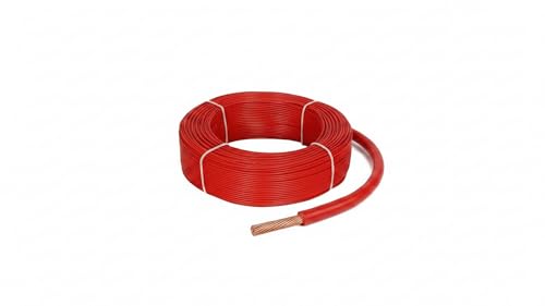 Image of Red Copper Core Electrical Wire, PVC Insulated, Flexible House Wiring Cable, Coil (red, 4)