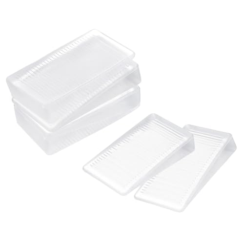 QUARKZMAN 6pcs Niveladores Muebles, Calzas Mesa Plásticas Flexibles Y Transparentes, Cuña Niveladora Multiusos Firme Y Antideslizante para Mesas Desniveladas, Patas Cómoda, Altura 10mm