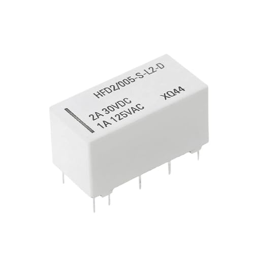 Relais bistable 5V DPDT HFD2/005-S-L2-D à double bobine pour automatisme et signal 2A