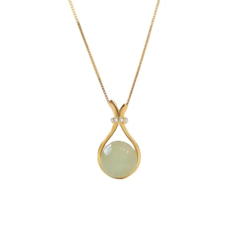 Collier imitation jade de Hetan chaîne de clavicule anti-ternissement sac de bénédiction chinois