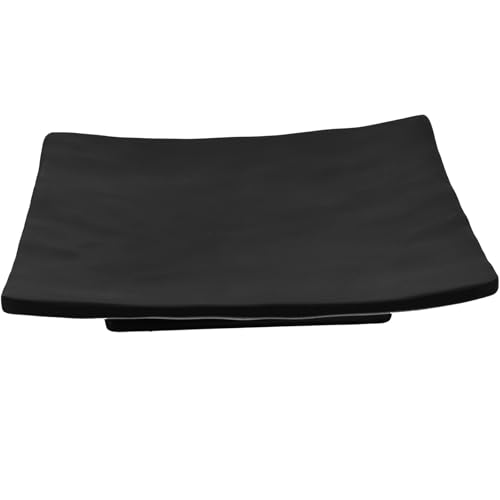 Plato rectangular negro mate KALLORY 8 pulgadas miniatura 1