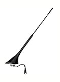 Kurz-Stab Dach-Antenne - Car Antenna mit sehr gutem Radioempfang - Top Design. Universal einsetzbar für viele Fahrzeuge. Kurzstabantenne mit Antennen-Fuß als Ersatz-Antennenstab hervorragend geeignet. Autoantenne Tuning bei jedem Autoradio.
