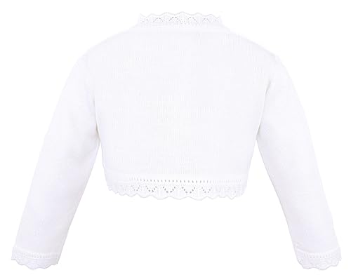 Lilax Little Girls' Knit Long Sleeve Button Closure Bolero Cardigan Shrug2