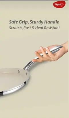 Image of Pigeon Stainless Steel Cerra Steel Clad Ceramic Flat Tawa 280 (Beige)