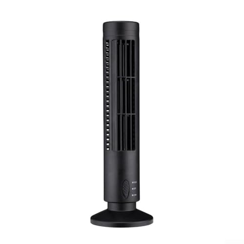 Ventilador de torre vertical sin aspas alimentado por USB con control de velocidad dual para uso en suelo de escritorio en apartamentos pequeños, oficinas, dormitorios (7)