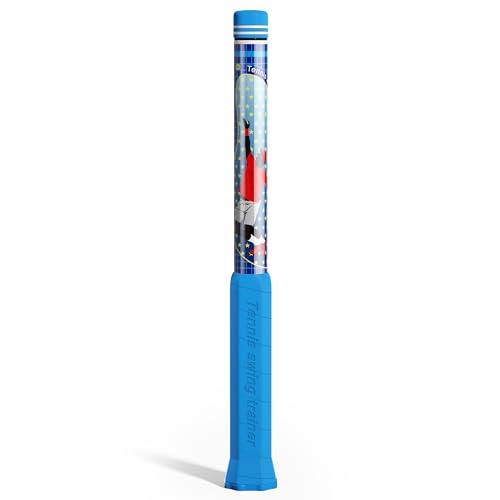 Tennis Power Trainer with Magnetic Resistance, MOOJAY Swing Trainer Sound Feedback for Correct Technique PP Handle, Suitable for Beginners & Pros – Training, Fitness, and Professional Use - Blue