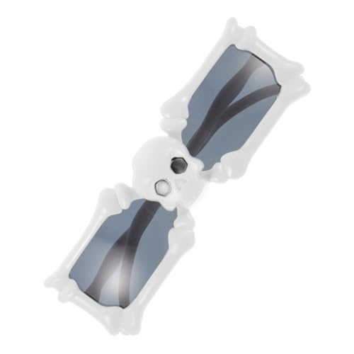 CIYODO 1Pair Skull Shaped Sunglasses Novelty Halloween Eyewear for Parties Unique Skull Design Halloween Themed Eyeglasses Fun Party Favors for Halloween Celebrations