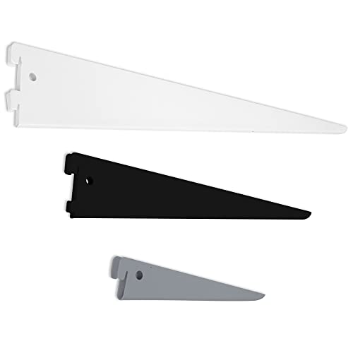 ib style® Console pour crémaillère | Fixation Murale pas de 50 mm | double | 27cm noir