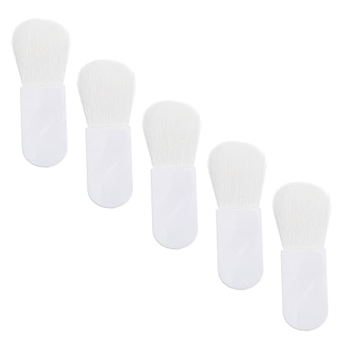 Healeved Mini Blush Brush Set of 5 Ergonomic Thumb Short Handle Soft Bristles for Blush Application Cosmetics Tool