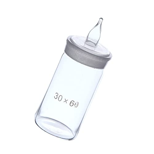 VILLFUL 1pc Weighing Bottle Breast Milk Storage Bottles Laboratory Flask Clear Flask Graduated Lab Bottle Graduated Bottle Lab Bottles Sample Bottle Sample Can Lab Flask Glass Transparent