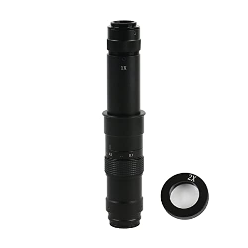 顕微鏡キット 18.0x 300倍調整可能0。7x-4.5倍ズーム産業顕微鏡カメラ 顕微鏡レンズアダプター(600X)