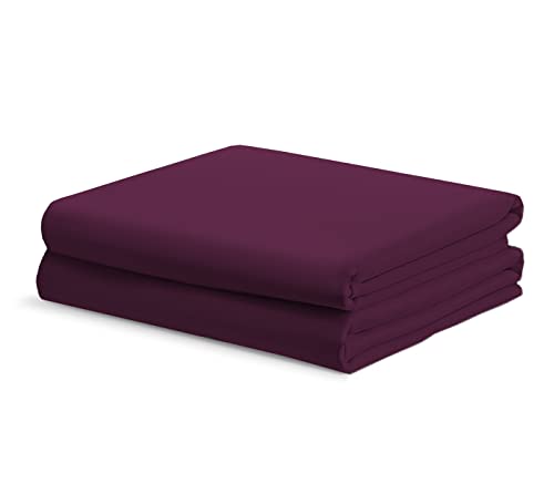 Sapphire collection 200 Thread Count 100% Egyptian Cotton Fitted Sheet (Double, Aubergine)