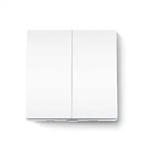 Tapo Tp-Link S220 Smart Light Switch 2 Gang 1 Way, Remote And Voice Control,Away Mode,No Neutral Required,Battery Included,Work With Alexa & Google Home, Hub Required Sold Separately