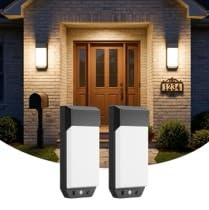 LOTMOS Outdoor Wall Lights Motion Sensor, 3000K/4000K/6500K Outside Light Mains Powered Timer, IP65 Waterproof LED Pir Lighting Exterior Sconce for Front Door Garden Garage Porch Entry Shed - 2 Pack
