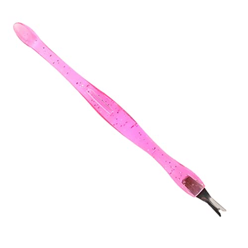 MUSISALY Strumenti Per Manicure Rimozione Della Pelle Morta e Tagliaunghie Cuticole in Acciaio Resistente Spingi Cuticole Doppia Estremità Per Pedicure Professionale e Uso Domestico Rosa