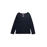 [ホカロン] あったかインナー レディース 綿 綿混 コットン混 下着 長袖 冷え 微起毛 防寒 M ブラック 1枚