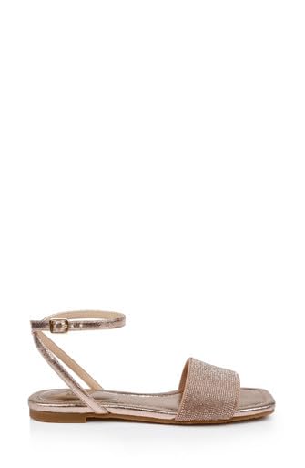 Jewel Badgley Mischka Hadley Flat Sandals with Ankle Strap3