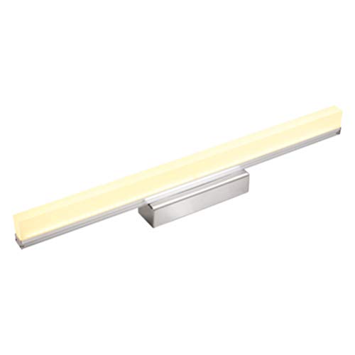 Preisvergleich Produktbild Lurrose 220V Bad Spiegel Lampen Schrank Spiegel Beleuchtung Spiegelleuchten Badlampe LED Wasserdichte Anti-Fog Badezimmerspiegel Wandleuchte (Silber Warmweißes Licht)